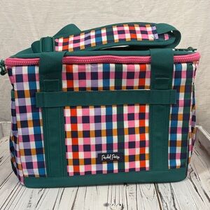 Packed Party Plaid Soft Cooler 24 Cans, NWOT, Multicolor Gingham, Crossbody